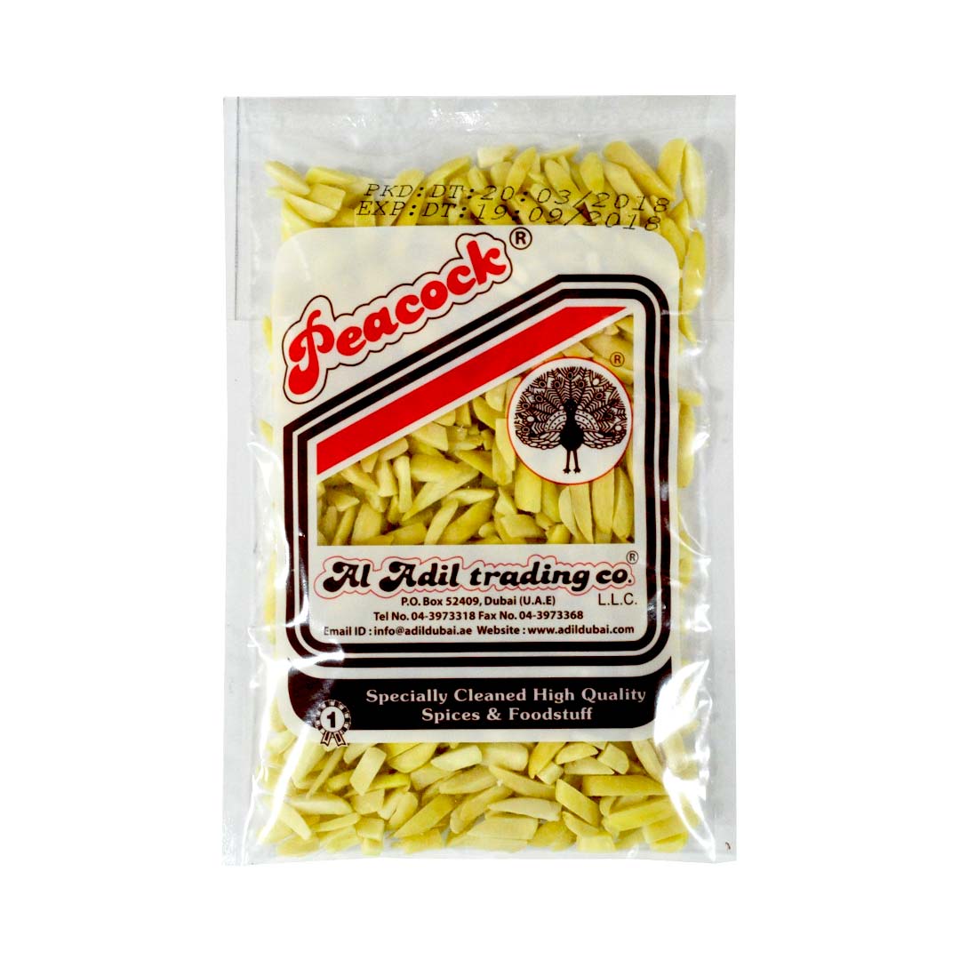 PEACOCK ALMOND BLANCH SILVER 200GM