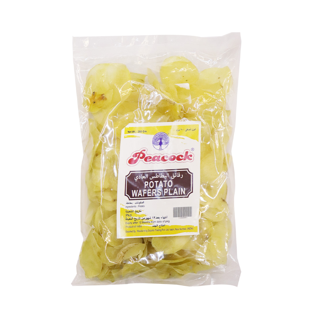 PEACOCK POTATO WAFERS PLAIN 200GM