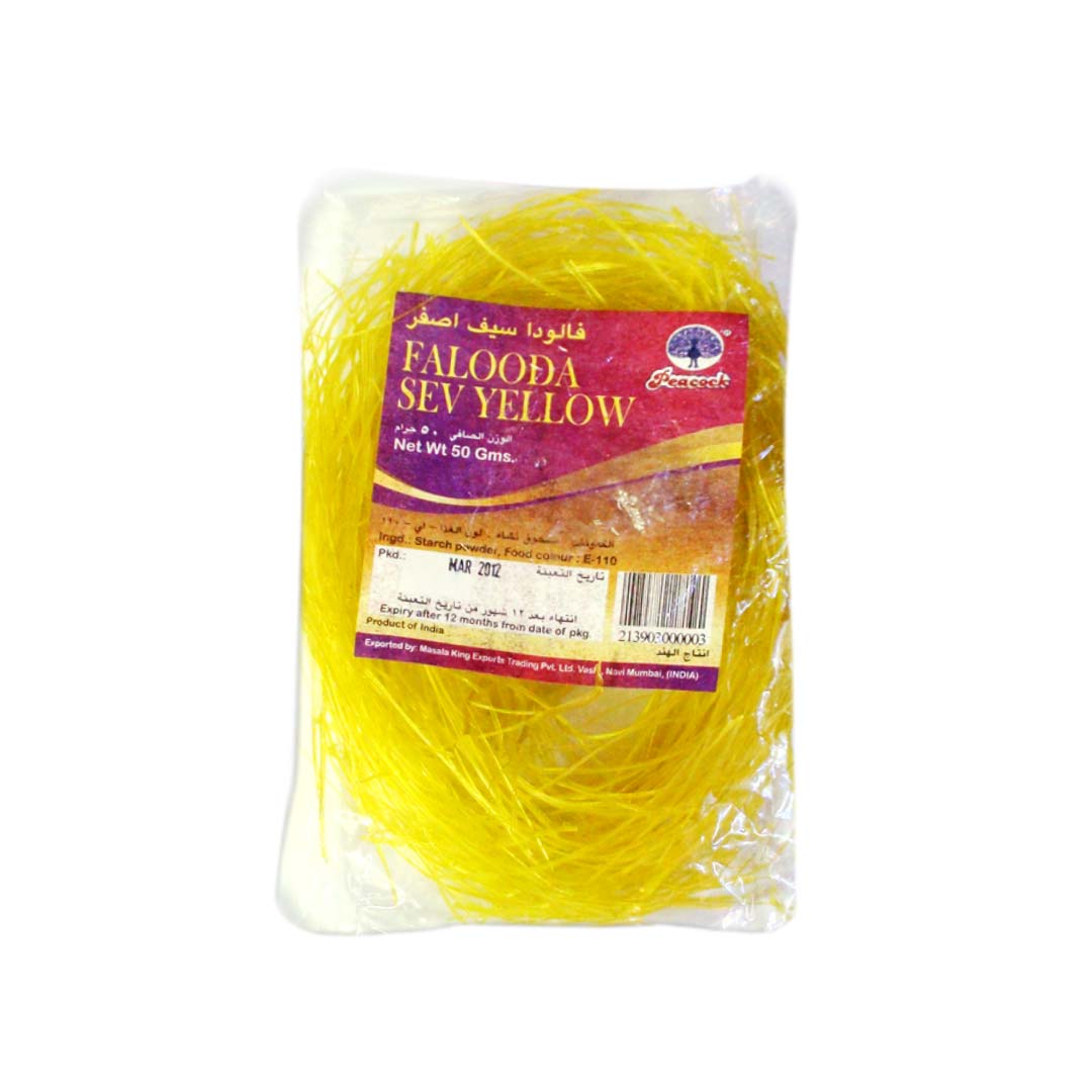 PEACOCK FALODA SEV YELLOW 50 GM