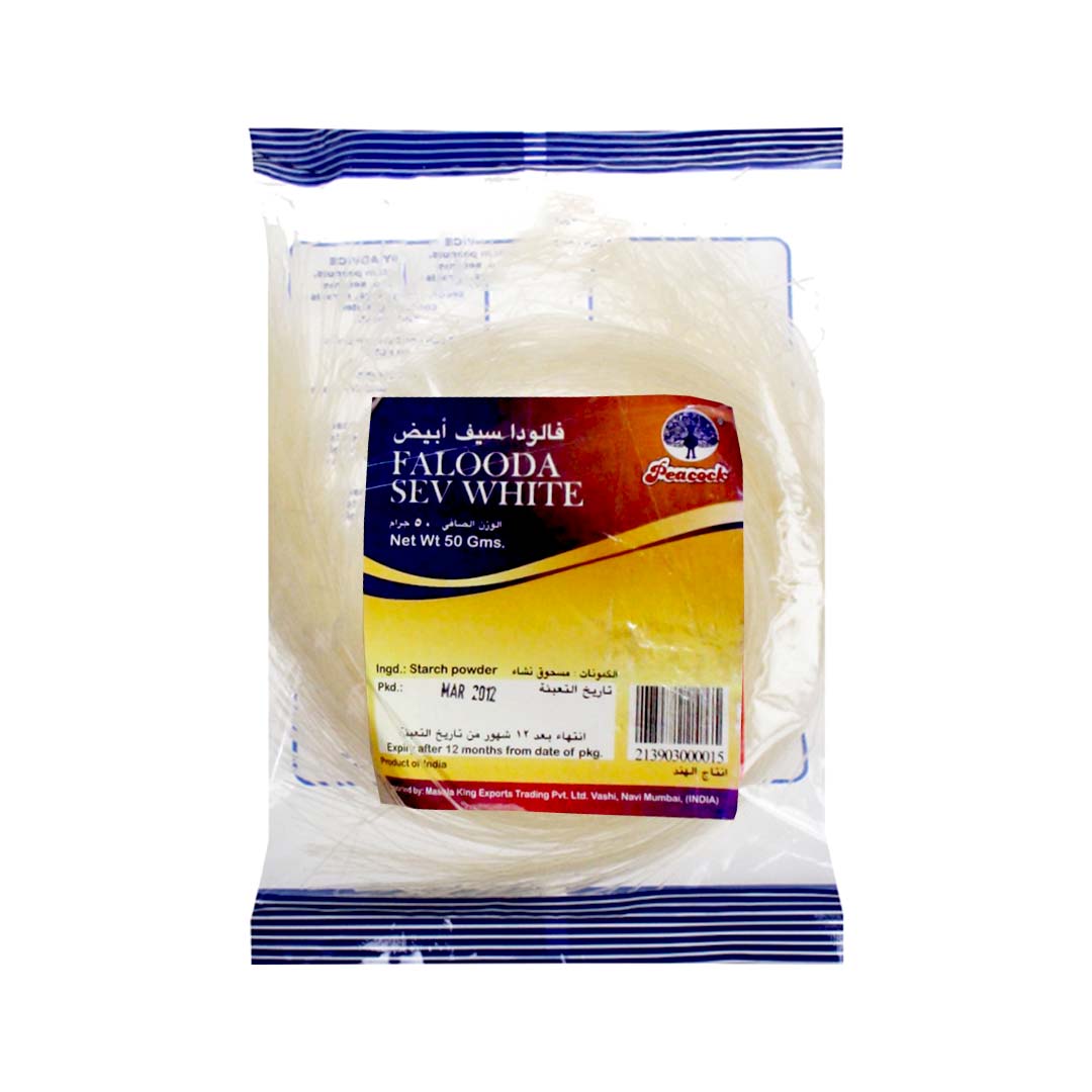 PEACOCK FALODA SEV WHITE 50GM