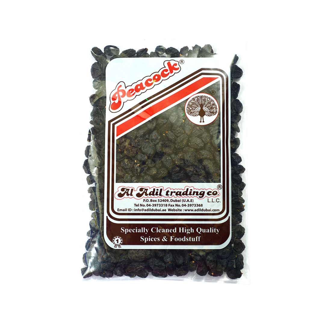 PEACOCK BLACK RAISIN (KISMIS) 100G