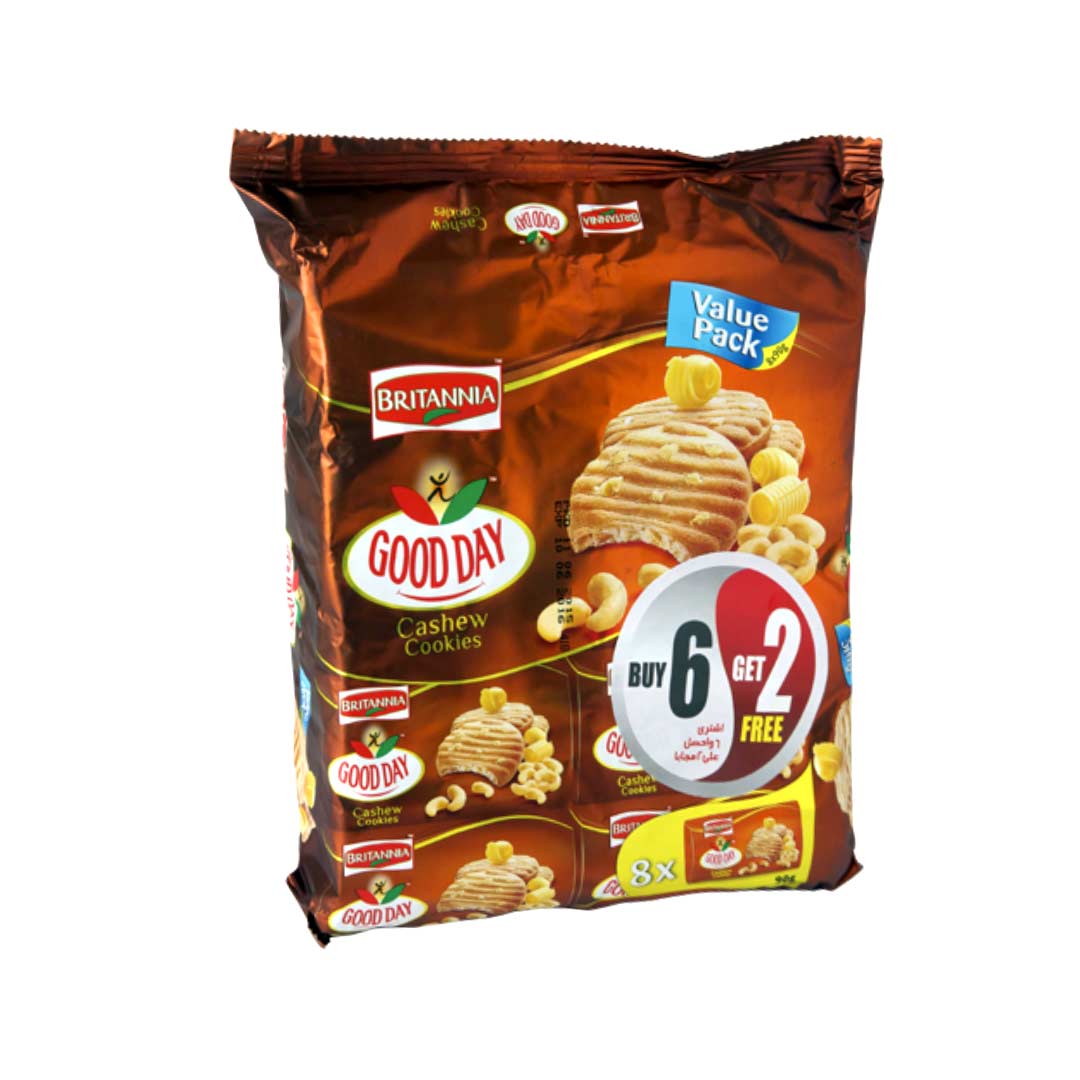 BRITANNIA GOOD DAY CASHEW COOKIES (1X8) 90 GM