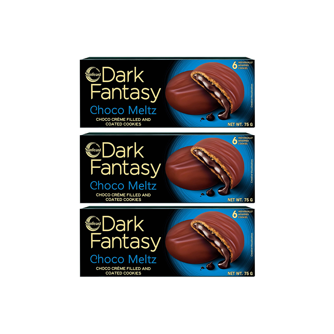 SUNFEAST DARK FANTASY CHOCO MELTZ 3X75G