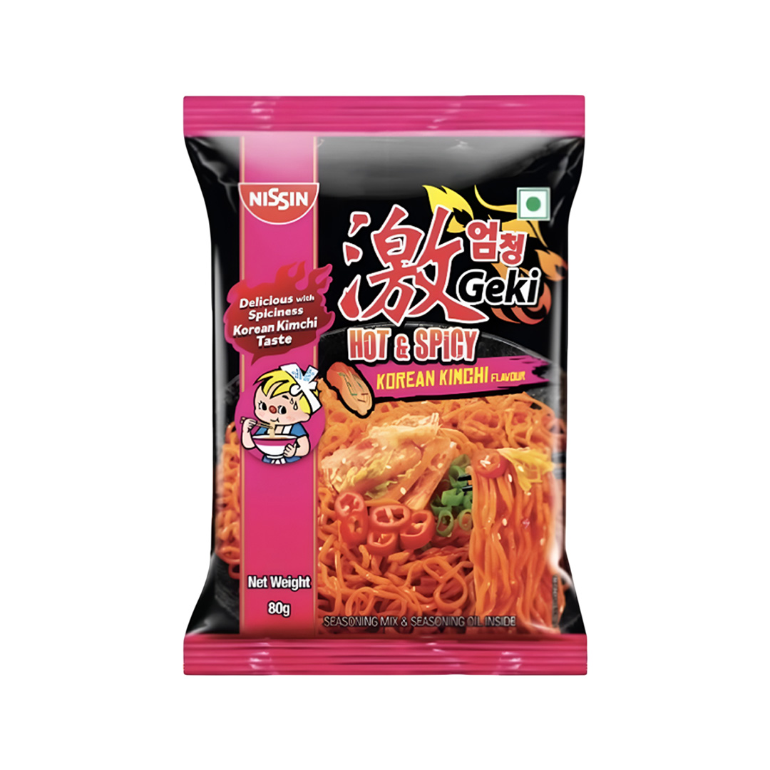 NISSIN HOT & SPICY KOREAN KIMCHI NOODLES 80GM