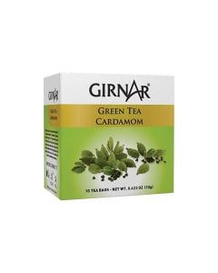 GIRNAR GREEN TEA CARDAMOM 1.2GM X 10S TEA BAGS