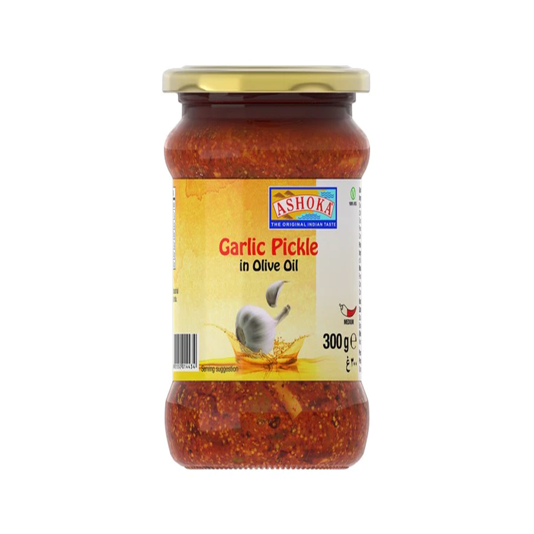 ASHOKA GARLIC  PICKLE IN OLIVE OIL 300GM