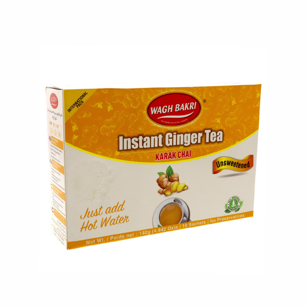 WAGH BAKRI INST TEA PREMIX3IN1 GINGER CHAI 140G