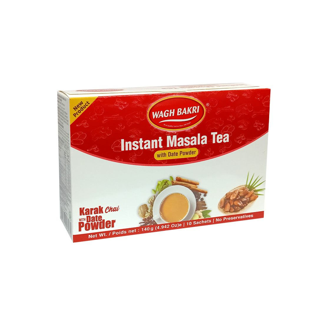 WAGH BAKRI INSTANT TEA PREMIX WITH DATE POWDER - MASALA 140G
