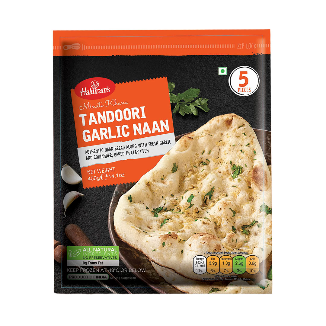 HALDIRAMS TANDOORI GARLC NAN 400GM
