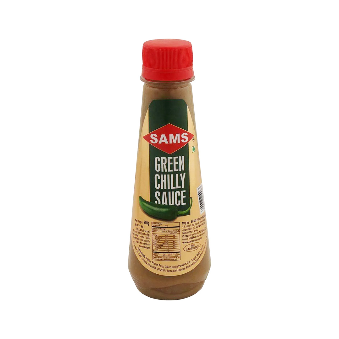 SAMS GREEN CHILLY SAUCE 200G