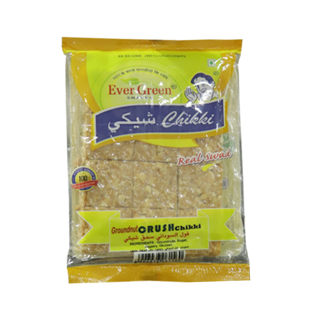 EVERGREEN GROUNDNUT CRUSH CHIKKI 100GM
