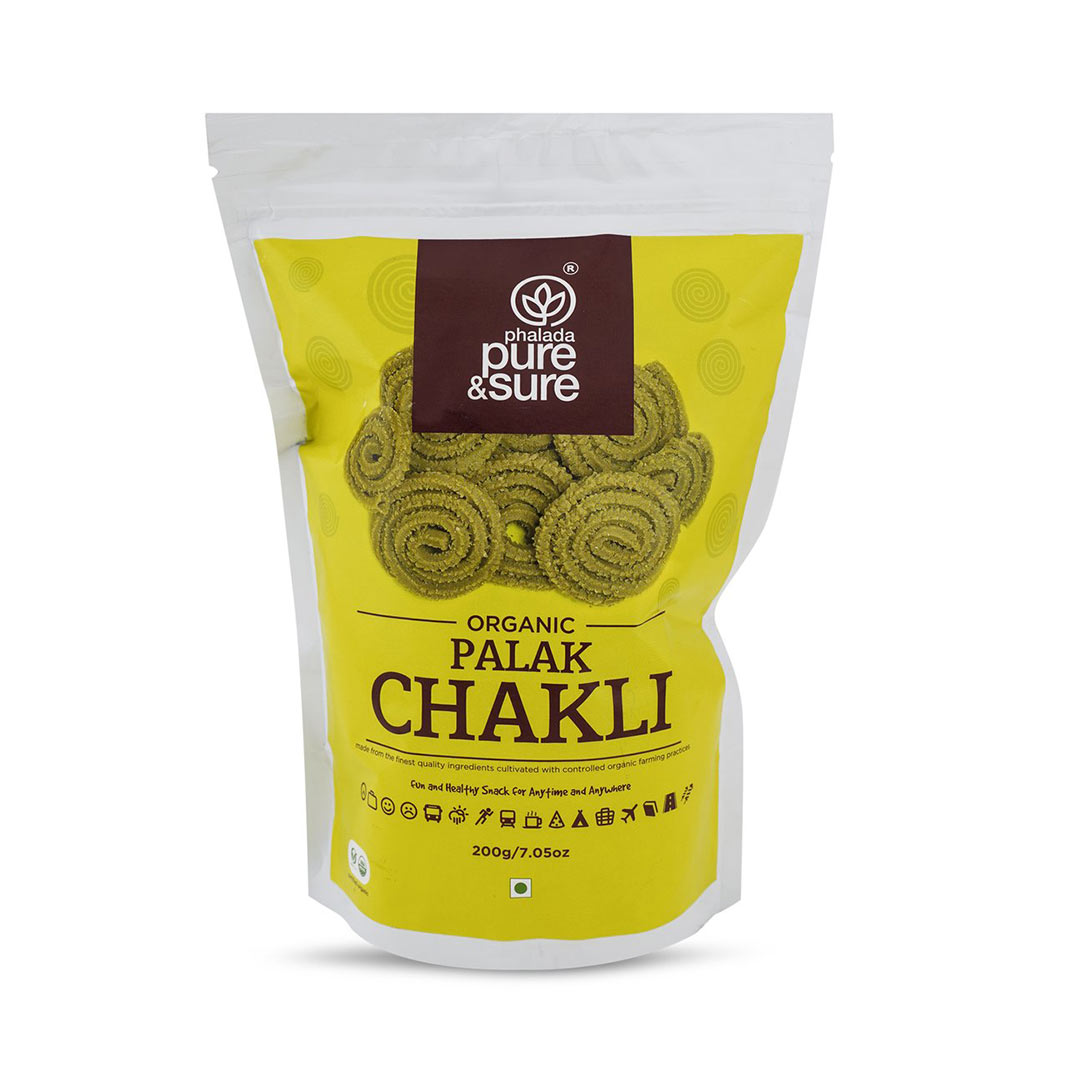 ORG PURE AND SURE PALAK CHAKLI 200GMS