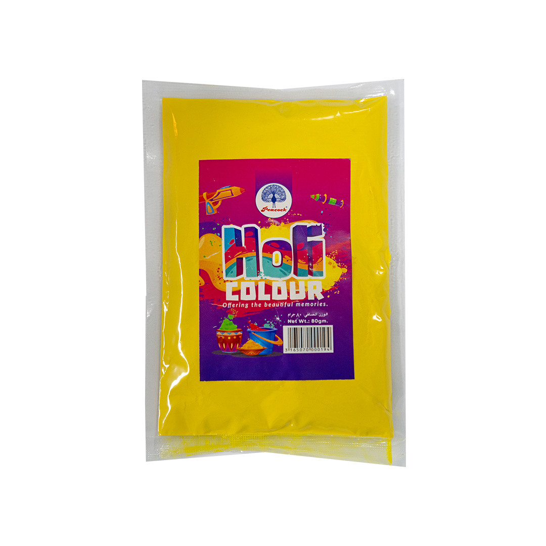 HOLI COLOUR 80G ( LEMON YELLOW)