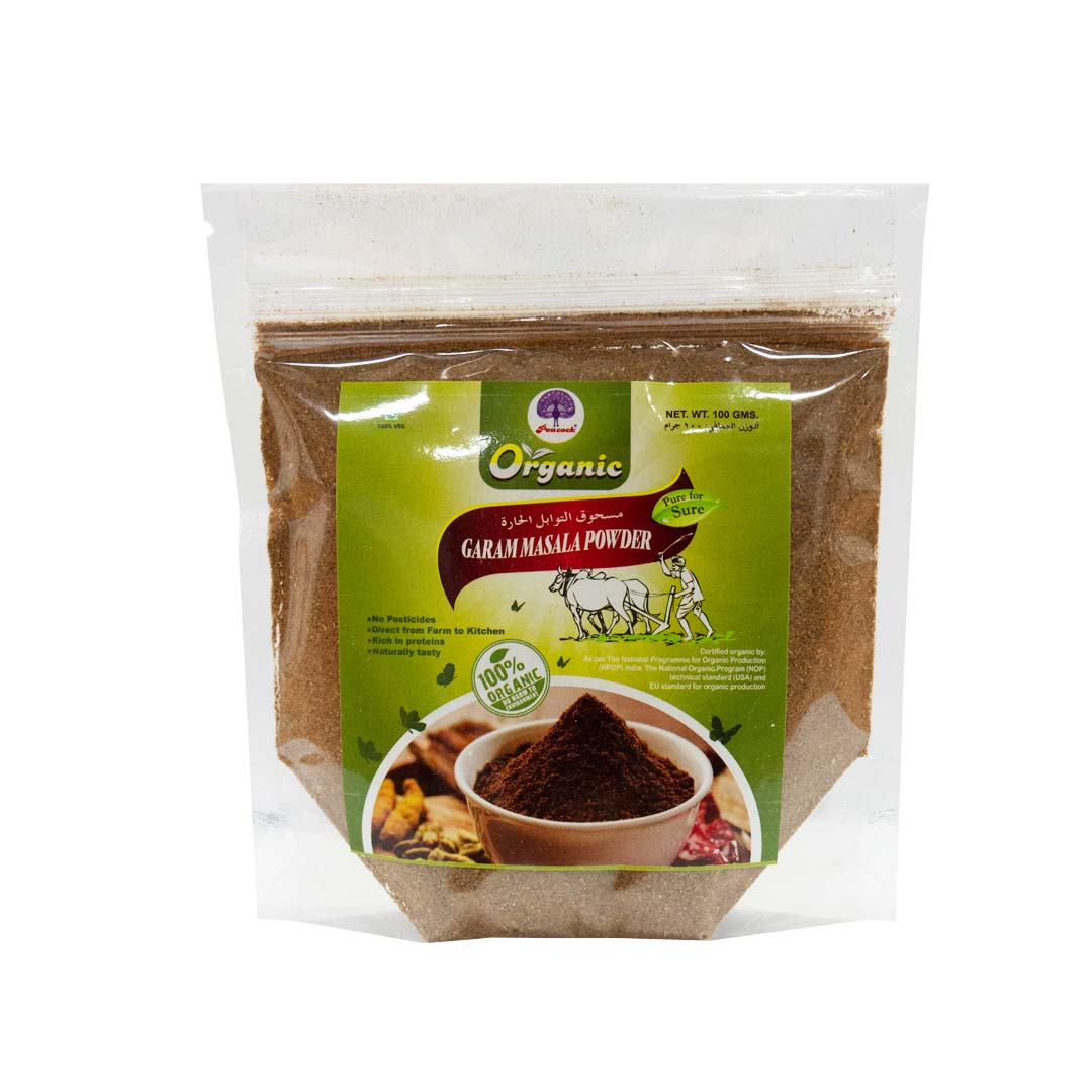 PEACOCK ORGANIC GARAM MASALA POWDER 100GM