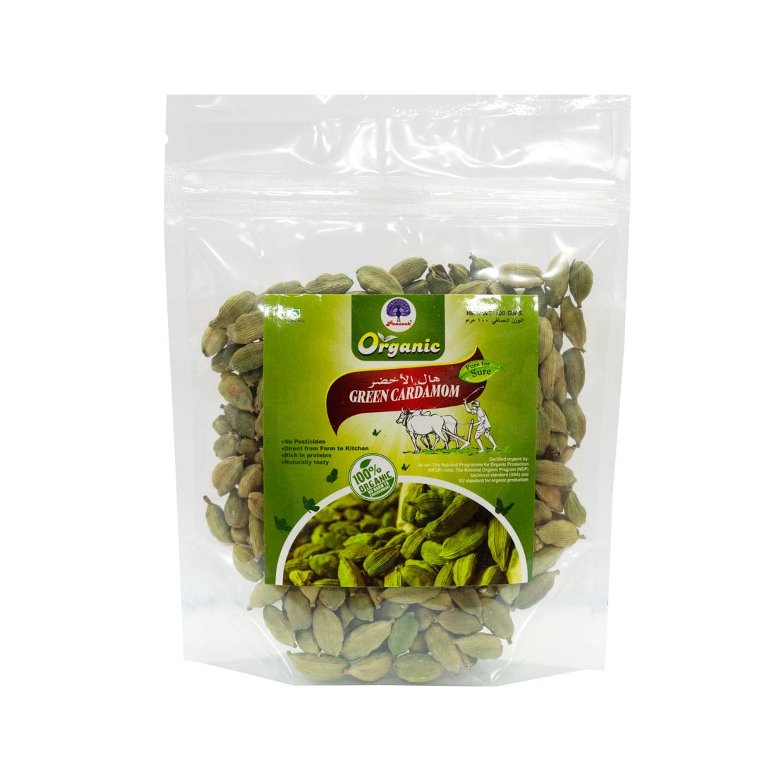 ORGANIC GREEN CARDAMOM 100GM