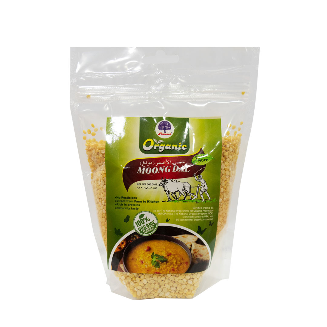 PEACOCK ORGANIC MOONG DAL 500GM