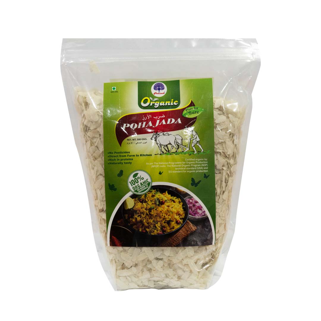 PEACOCK ORGANIC POHA JADA 500GM