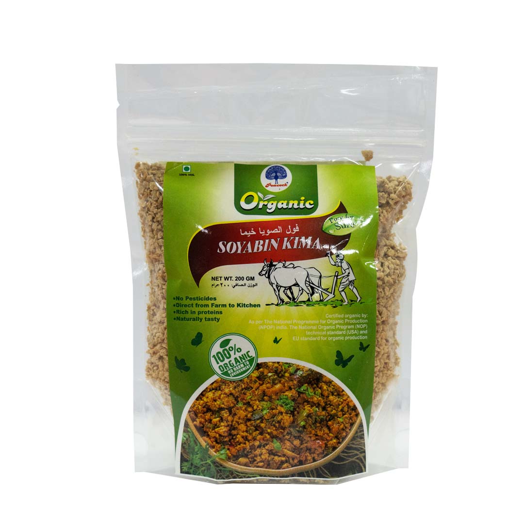 PEACOCK ORGANIC SOYABEAN KHIMA 200GM