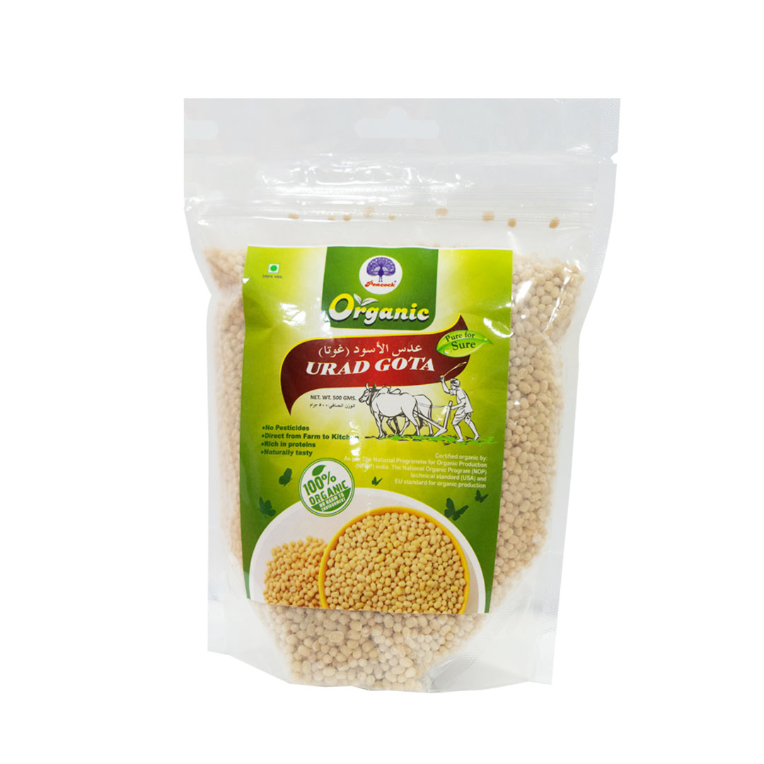 PEACOCK ORGANIC URAD GOTA 500GM