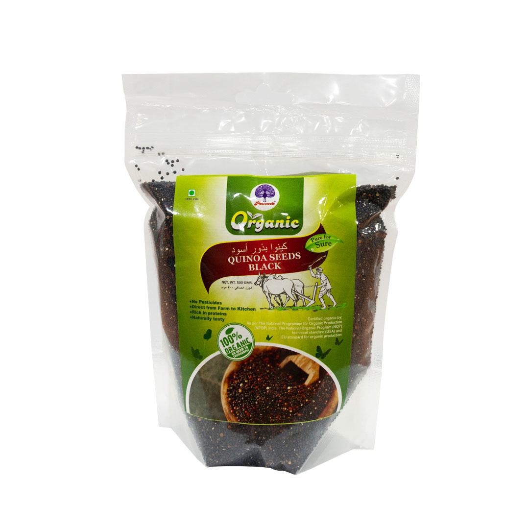 PEACOCK ORGANIC QUINOA SEEDS BLACK 500GM
