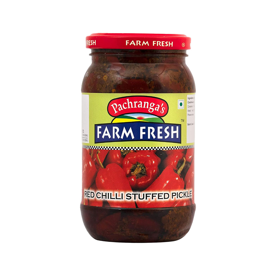 PACHRANGAS FARM FRESH RED CHILLI STUFFED PICKLE-300 GM